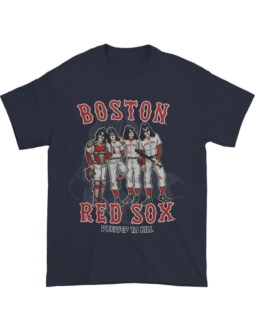 Rockinstone - T-shirt KISS Boston Red Sox vestido para matar