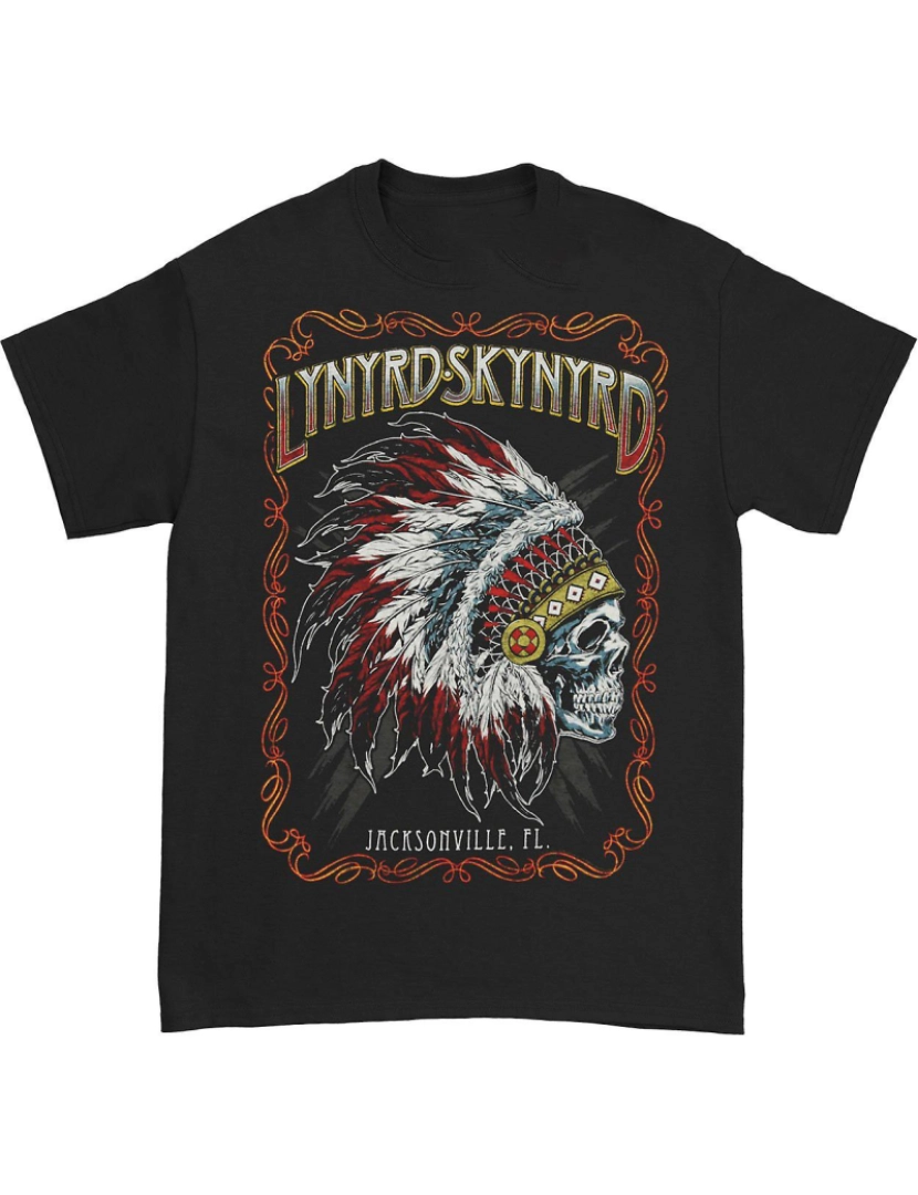 imagem de T-shirt Camiseta masculina Lynyrd Skynyrd Indian Skeleton Regular1