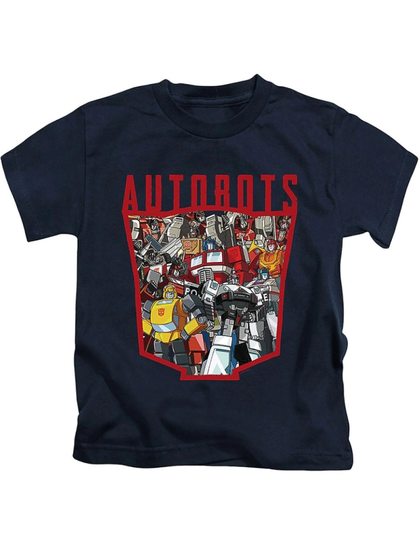 Rockinstone - T-shirt Camiseta juvenil Autobots Logo Collage Transformers