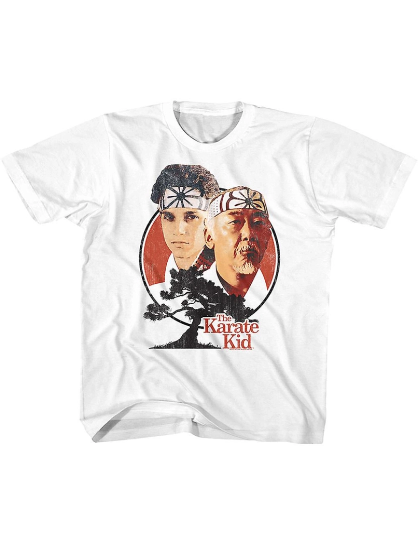 Rockinstone - T-shirt Camisa juvenil Daniel e Mr. Miyagi Karate Kid