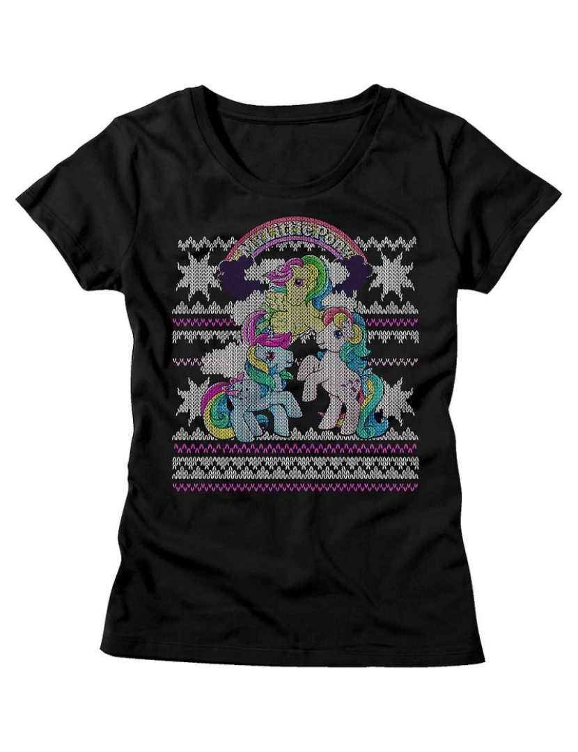 imagem de T-shirt Camisa júnior My Little Pony em malha sintética de Natal1