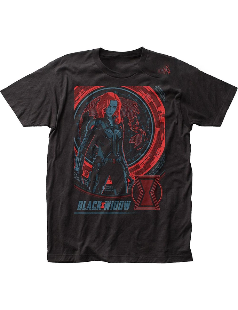 Rockinstone - T-shirt Pôster global da Viúva Negra Marvel Comics