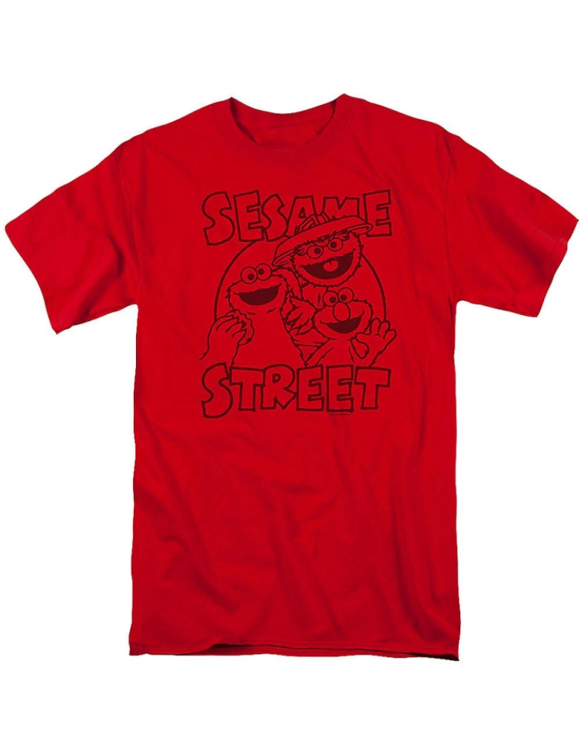 Rockinstone - T-shirt Cookie Monster Oscar The Grouch Elmo Vila Sésamo