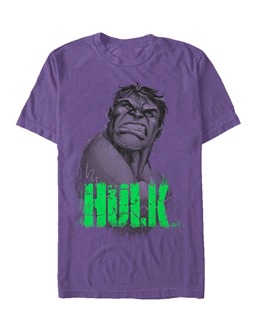 Rockinstone - T-shirt Esboço do Incrível Hulk da Marvel