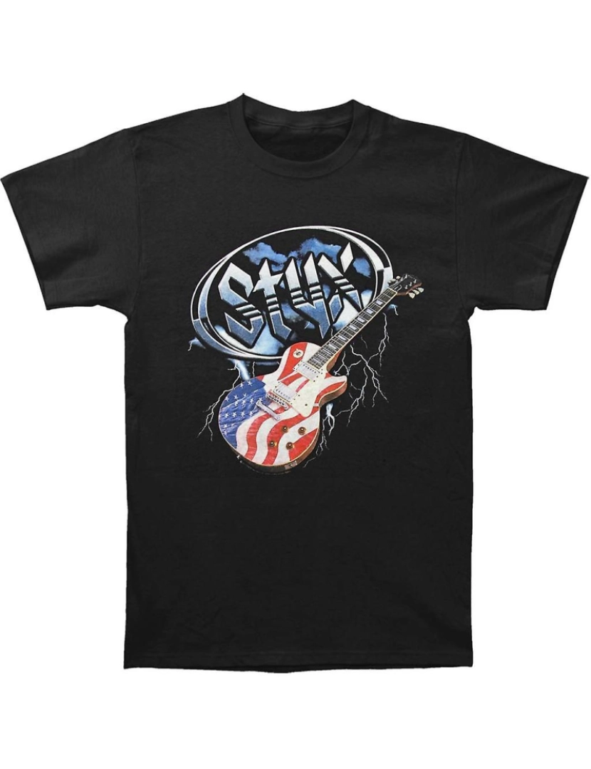 Rockinstone - T-shirt Guitarra Bandeira Styx