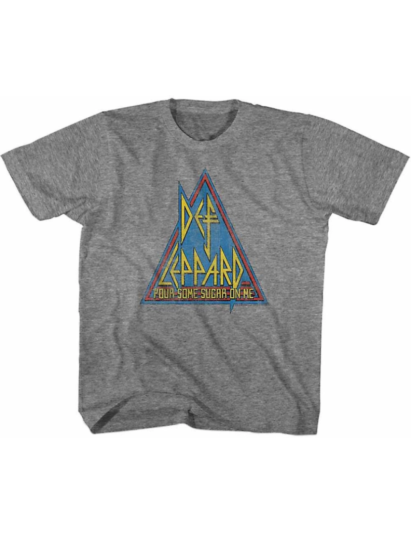 Rockinstone - T-shirt Def Leppard Triângulo Primário Juvenil