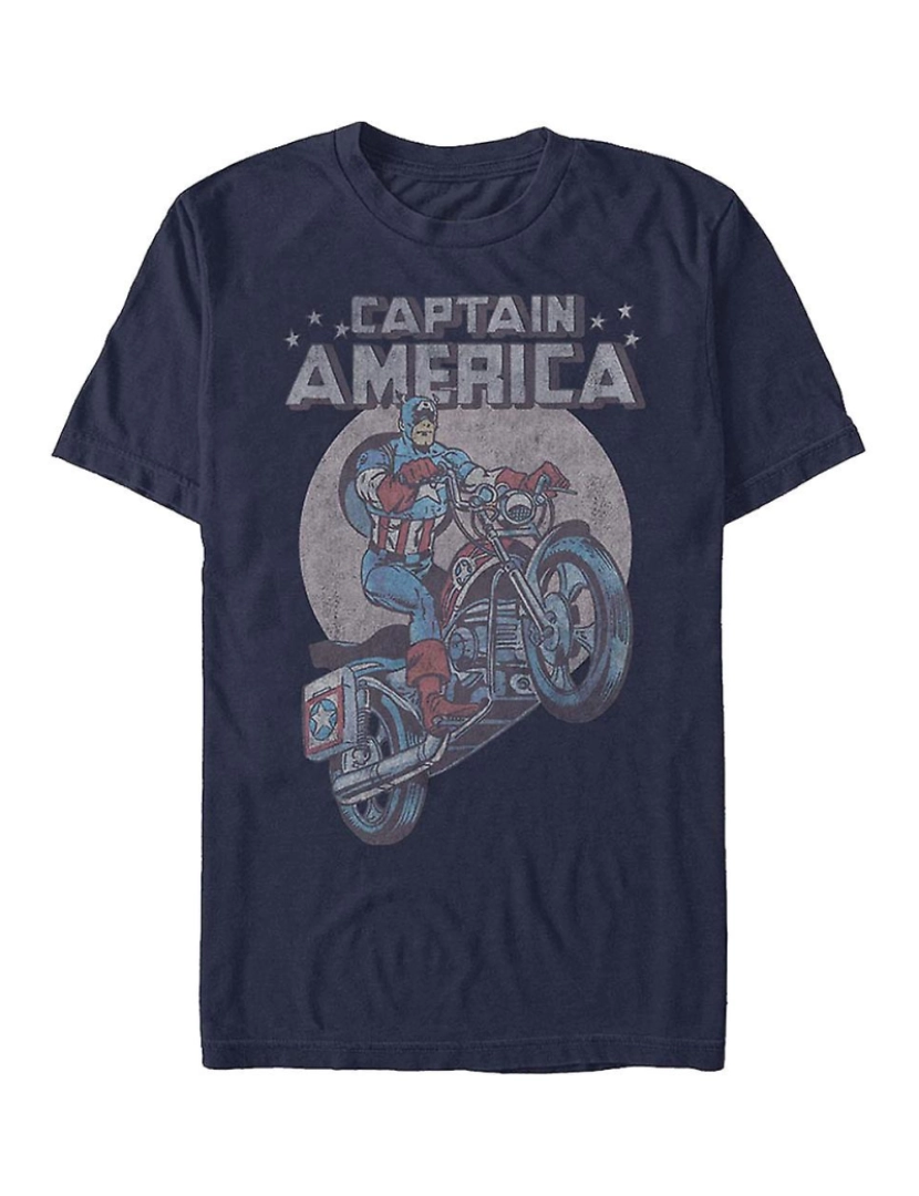 Rockinstone - T-shirt Motocicleta Capitão América Marvel Comics