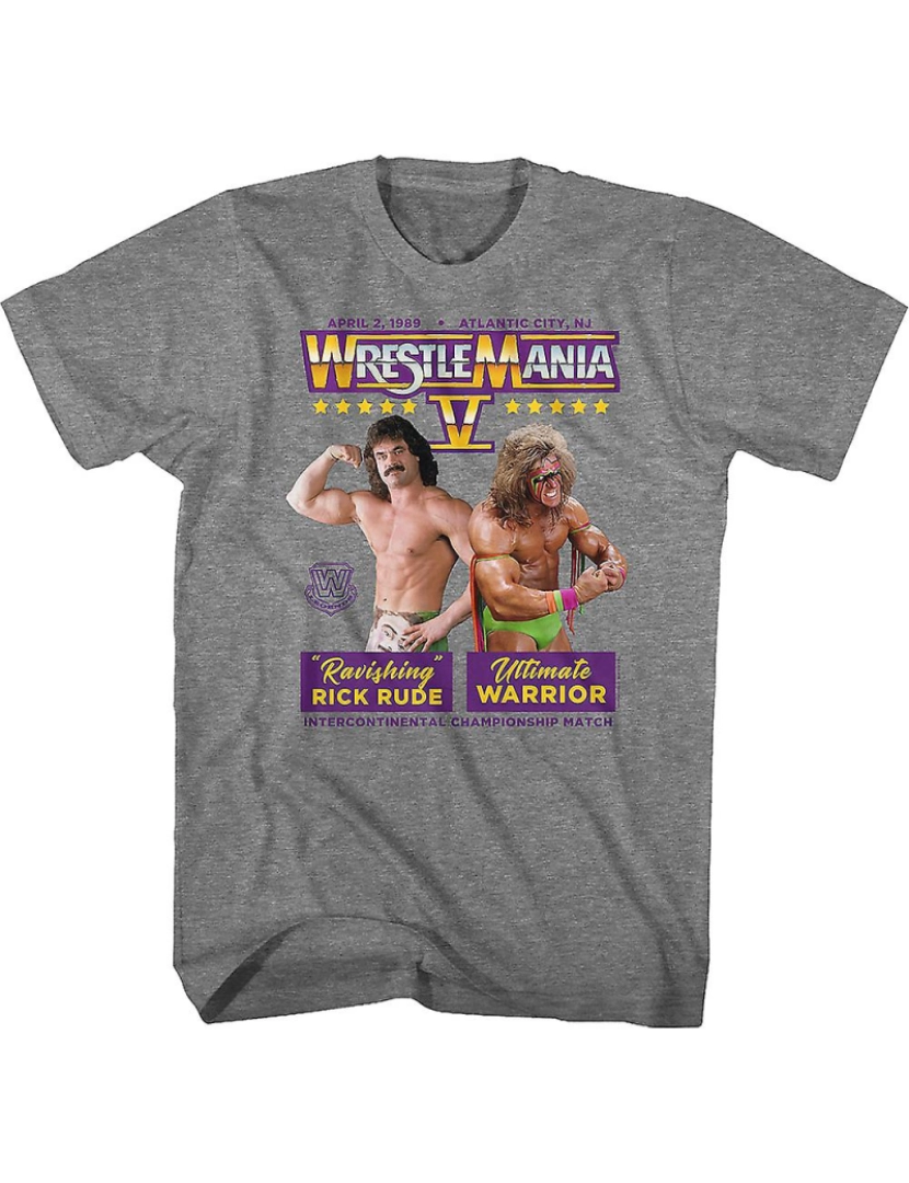 Rockinstone - T-shirt Ultimate Warrior vs Rick Rude WrestleMania