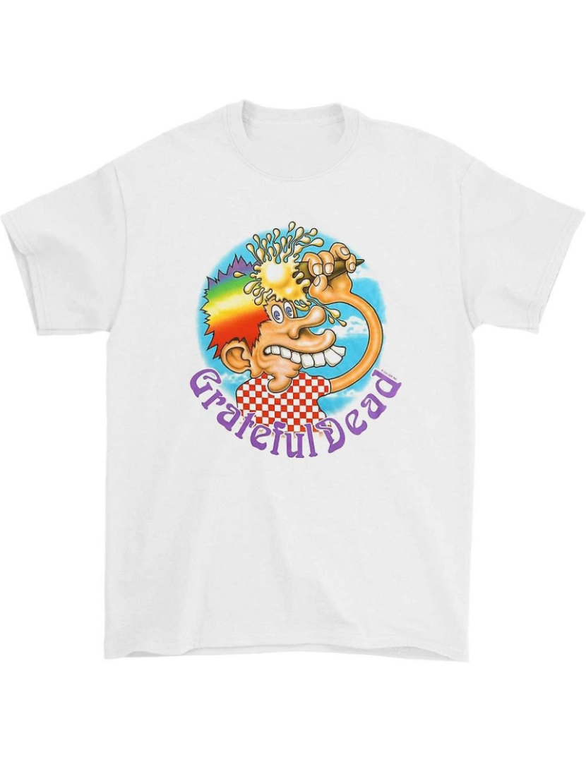 Rockinstone - T-shirt Camiseta branca infantil com casquinha de sorvete Grateful Dead