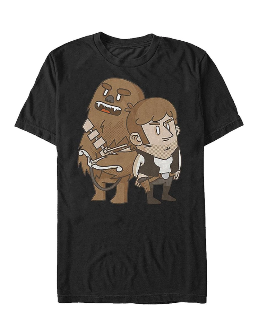 Rockinstone - T-shirt Desenho animado Chewbacca Han Solo