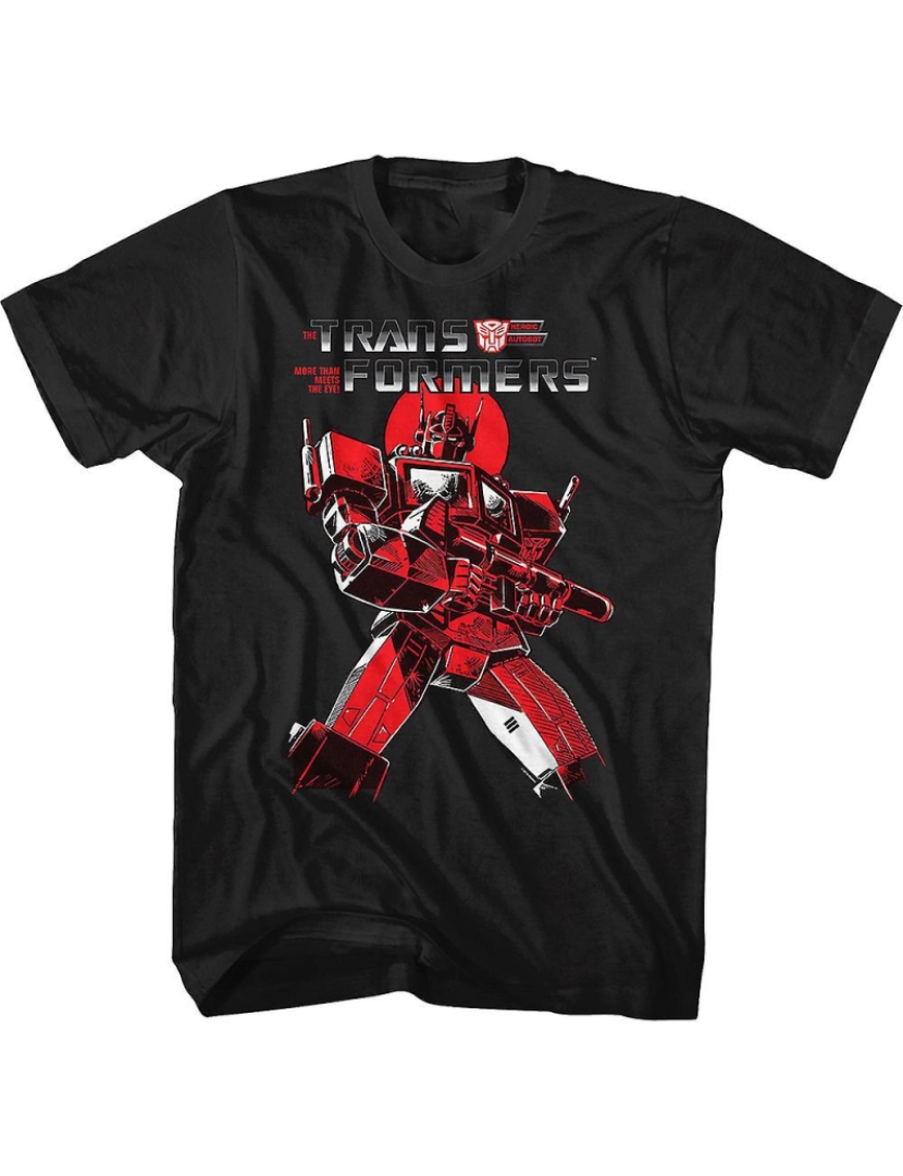 Rockinstone - T-shirt Transformadores de pose heróica Optimus Prime