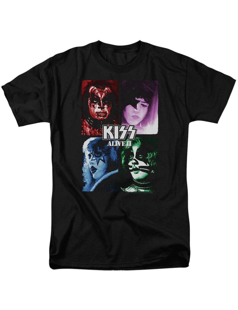 Rockinstone - T-shirt KISS Alive Ii Capa Adulto