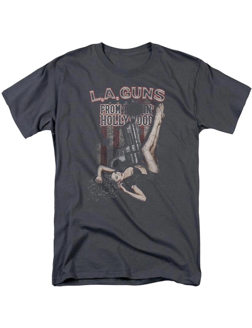 Rockinstone - T-shirt La Guns De Hollywood Adulto