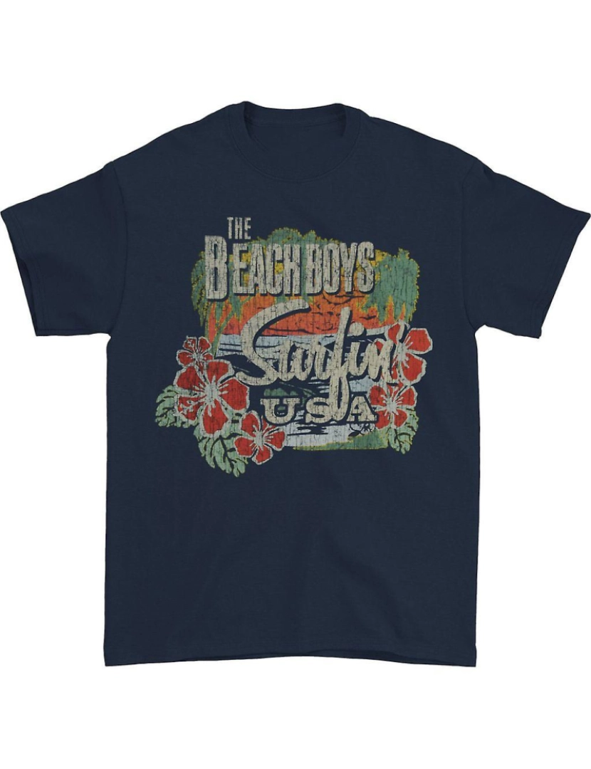 Rockinstone - T-shirt Beach Boys Surfando EUA Tropical