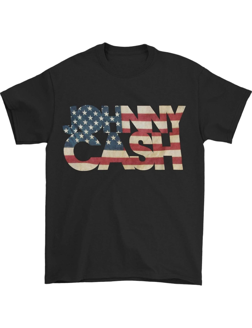 Rockinstone - T-shirt Bandeira de Johnny Cash