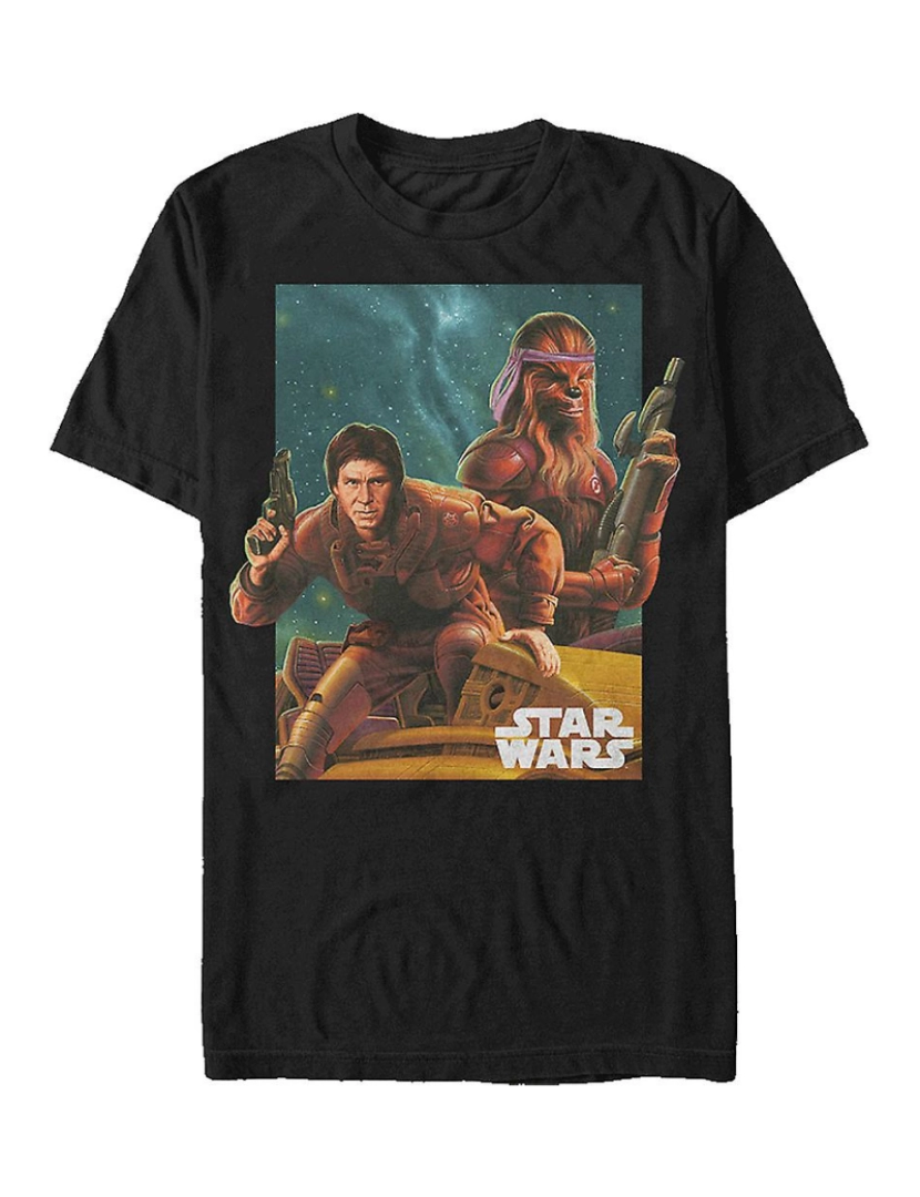 Rockinstone - T-shirt Han e Chewie Guerra nas Estrelas