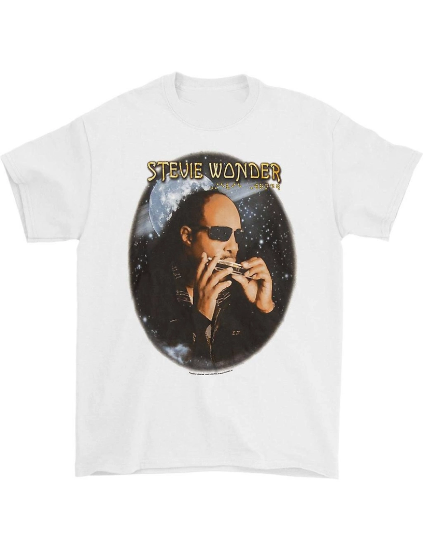 Rockinstone - T-shirt Stevie Wonder Summer Tour em branco