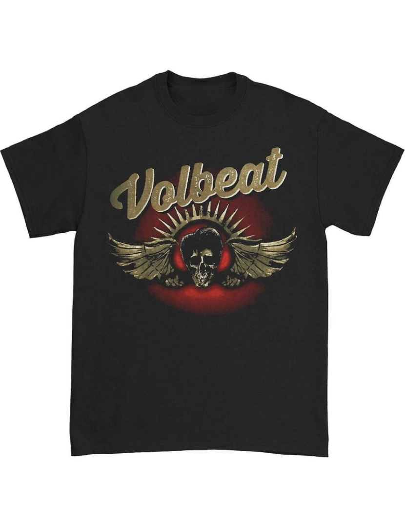 Rockinstone - T-shirt Asas de Caveira Negra Volbeat