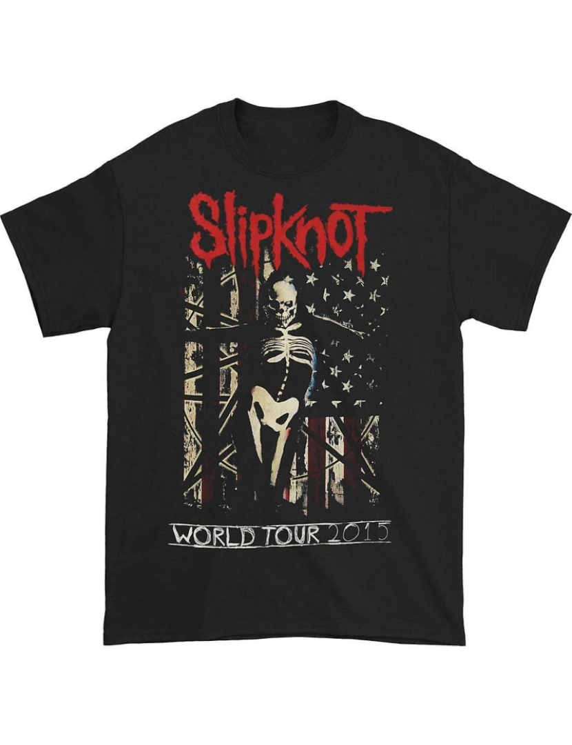 Rockinstone - T-shirt Slipknot US Flag 2015 World Tour