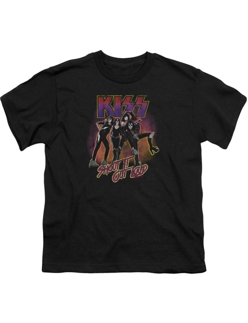 Rockinstone - T-shirt KISS Grite bem alto, juventude