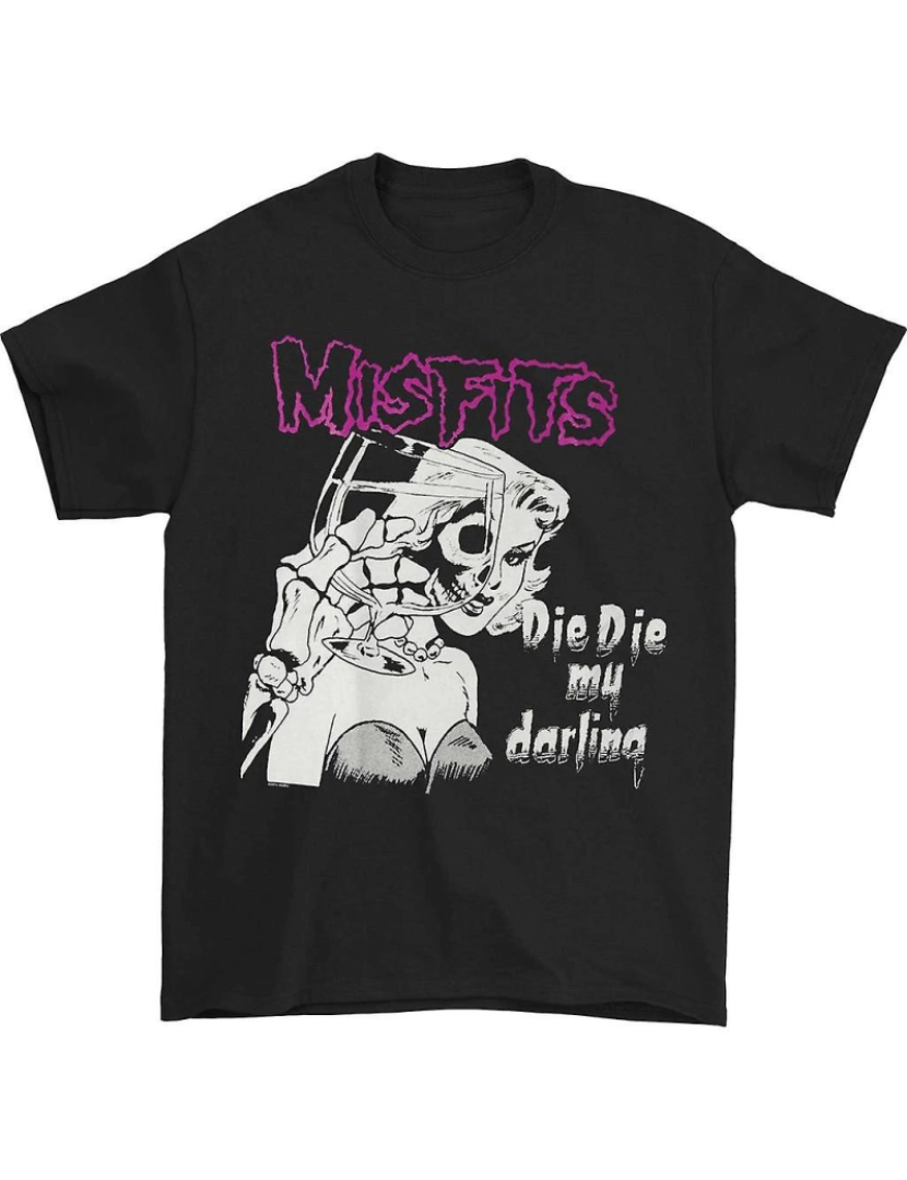 Rockinstone - T-shirt Camiseta masculina Misfits Die Die My Darling Regular