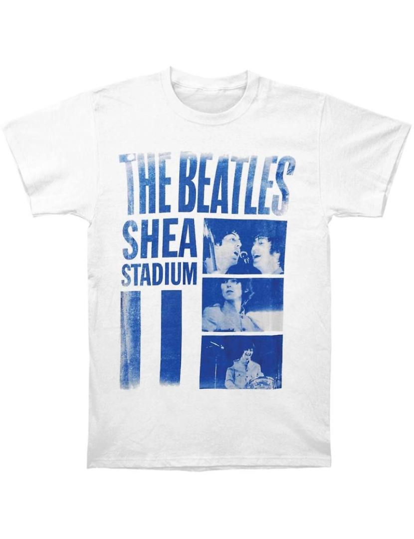 Rockinstone - T-shirt Camiseta branca do Beatles Shea Stadium