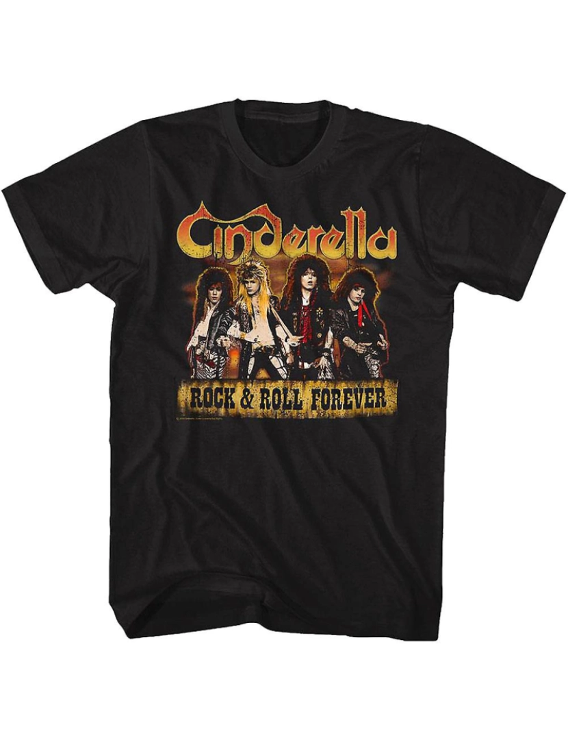 Rockinstone - T-shirt Cinderela Rock and Roll para sempre