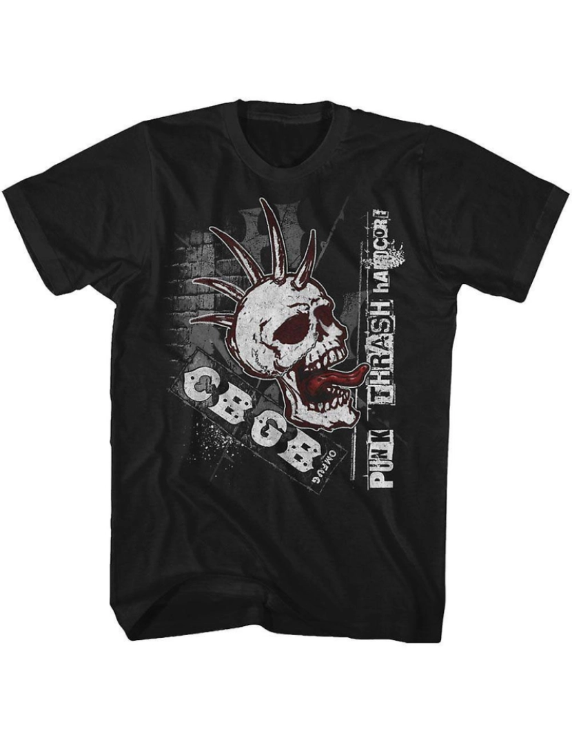 Rockinstone - T-shirt Crânio Gritando Cbgb