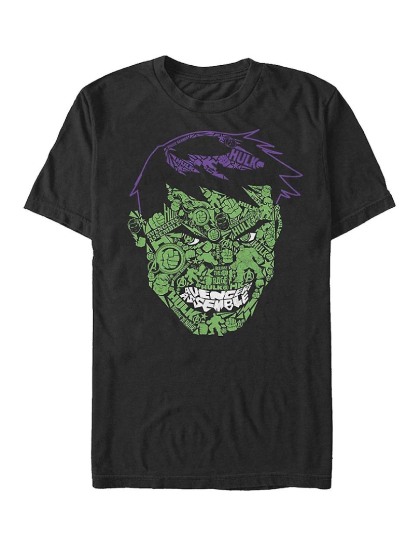 Rockinstone - T-shirt Ícones de rosto Incrível Hulk