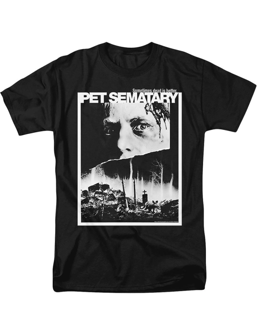 Rockinstone - T-shirt Pôster preto e branco Pet Sematary