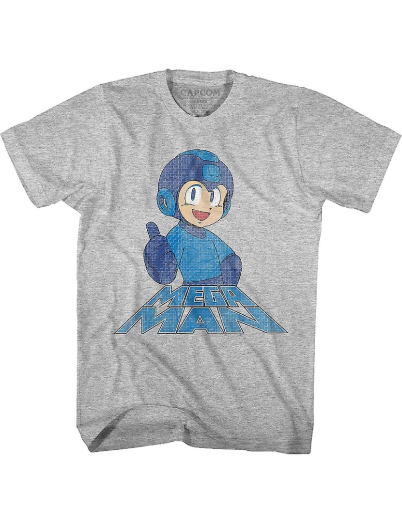 Rockinstone - T-shirt Polegar para cima Mega Man