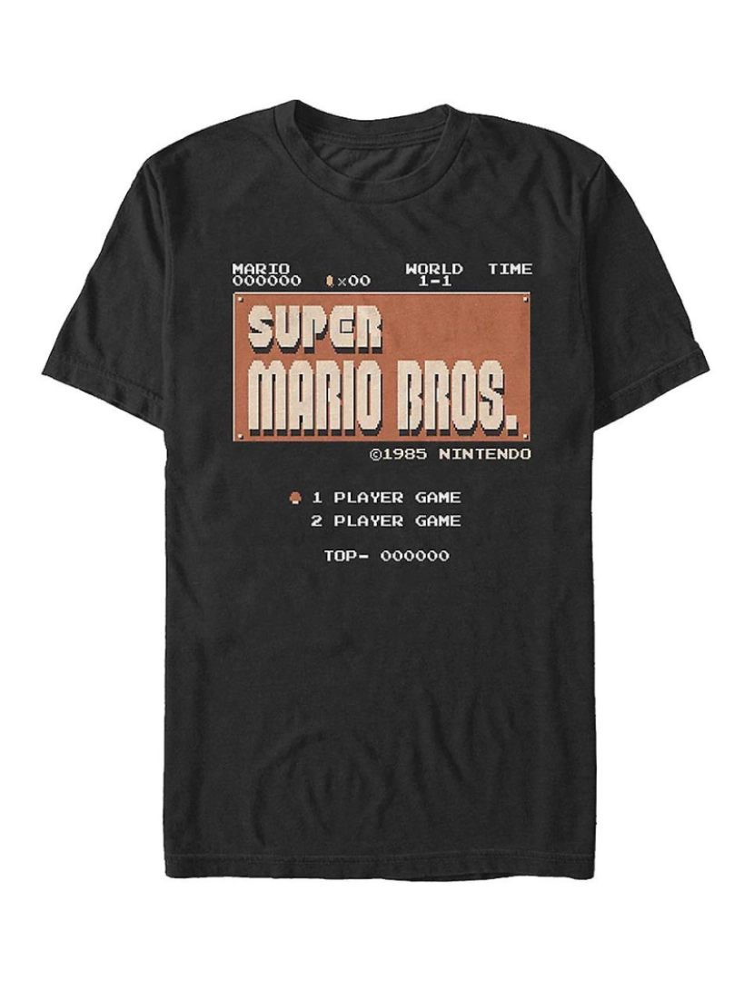 imagem de T-shirt Tela inicial de Super Mario Bros. Nintendo1