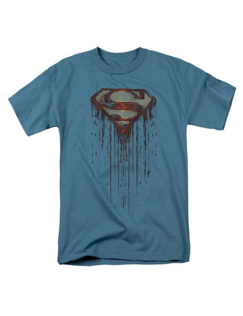 Rockinstone - T-shirt Gotejamento do Escudo do Superman