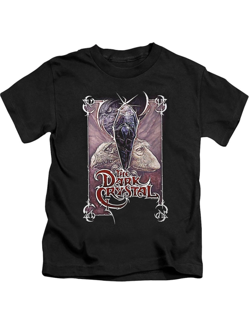 Rockinstone - T-shirt Camisa de cristal escuro com pôster juvenil Skeksis e UrZah