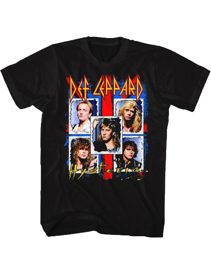 Rockinstone - T-shirt Banda Hysteria Def Leppard