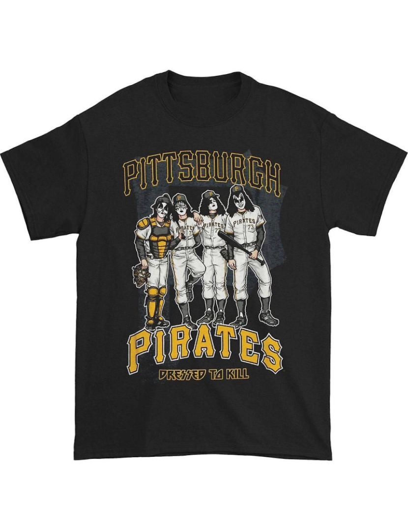 Rockinstone - T-shirt KISS Pittsburgh Pirates vestidos para matar