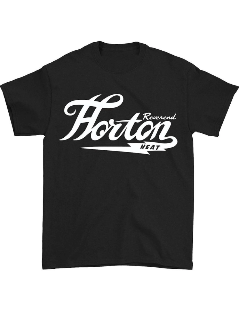 Rockinstone - T-shirt Reverendo Horton Heat Clássico Preto