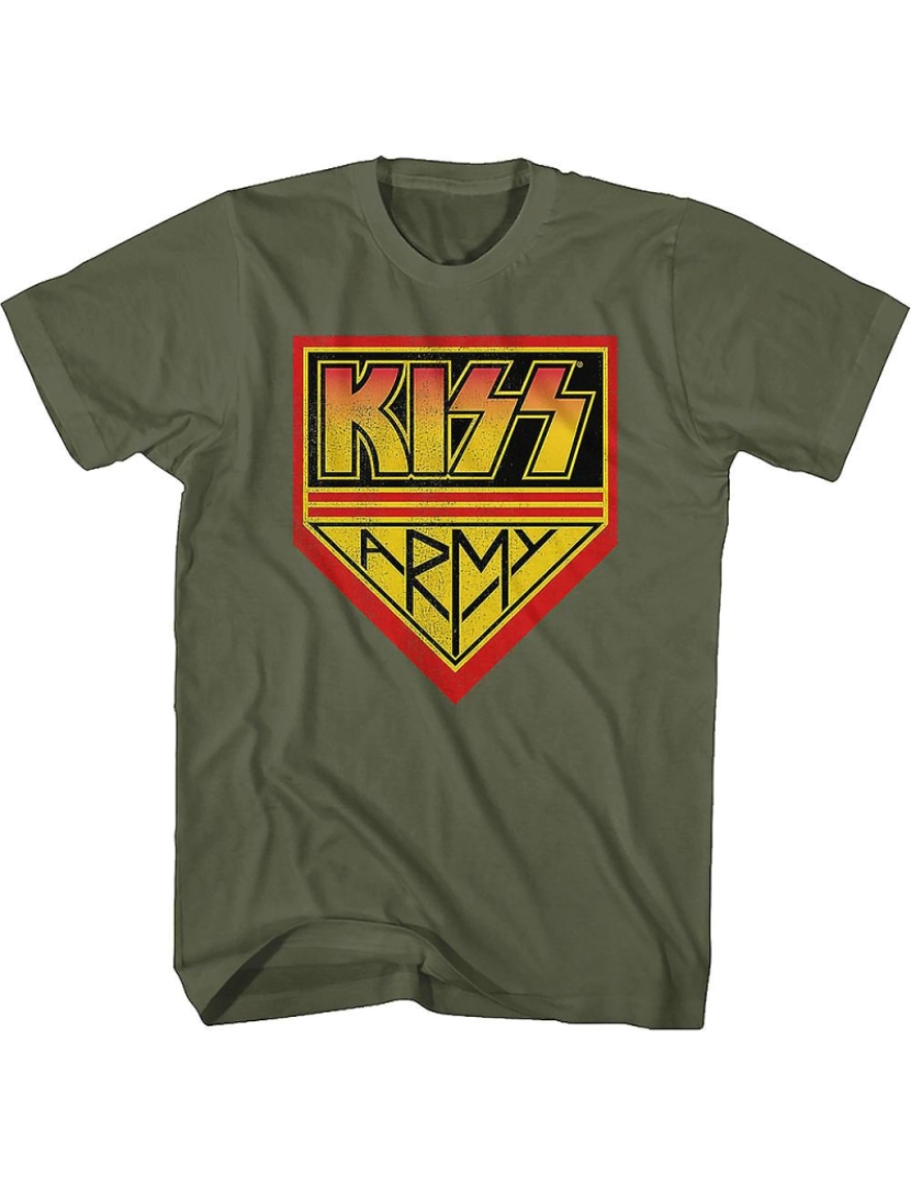 Rockinstone - T-shirt Exército KISS Verde