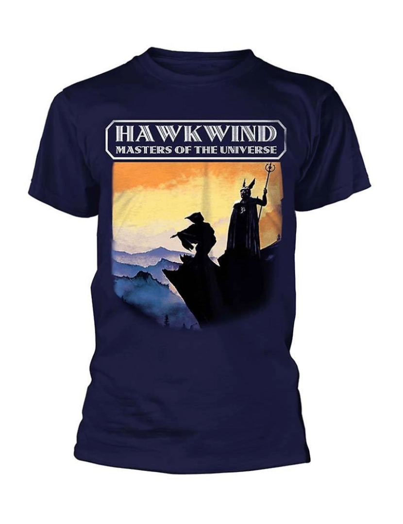 Rockinstone - T-shirt Hawkwind Masters Of The Universe (marinha)