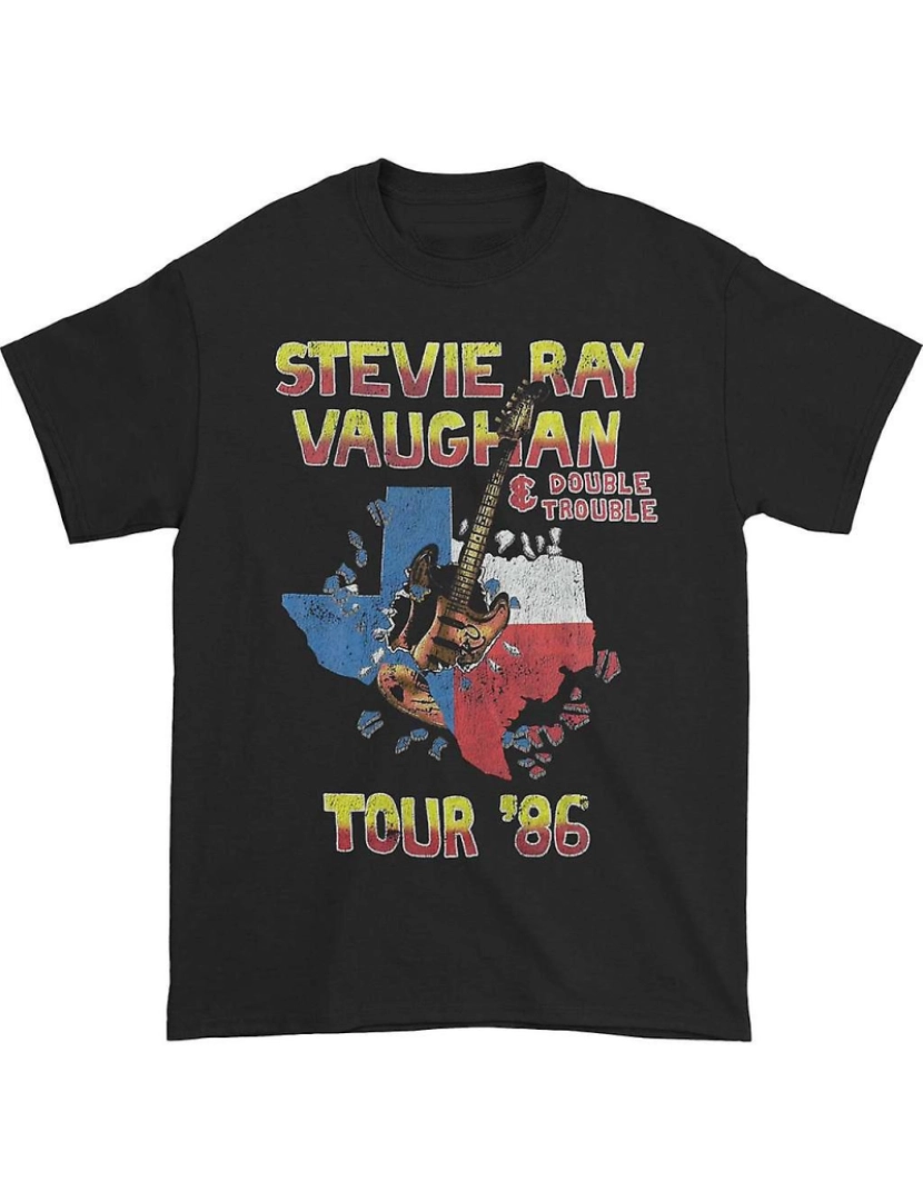 Rockinstone - T-shirt Stevie Ray Vaughan Turnê 86