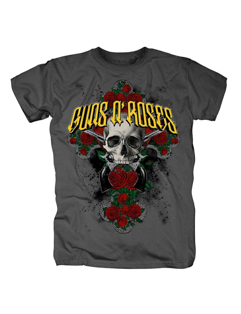 Rockinstone - T-shirt Guns N Roses Rosa Cruz