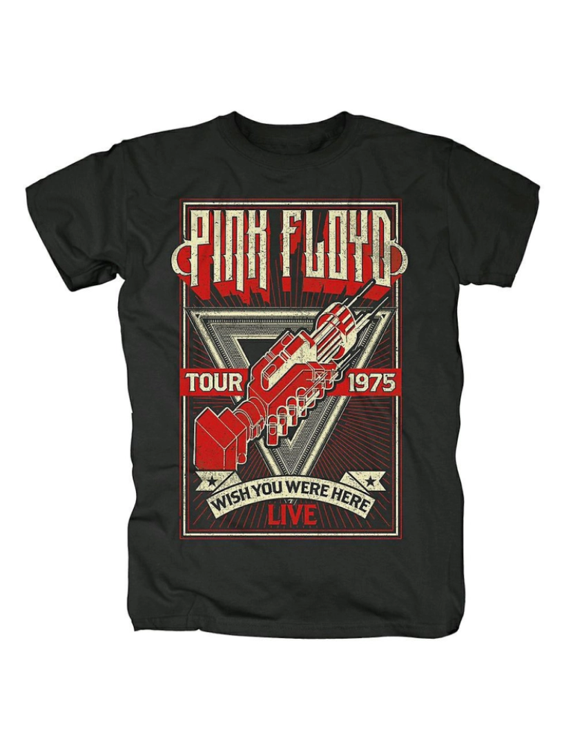 Rockinstone - T-shirt Pink Floyd Queria que você estivesse aqui Tour 75