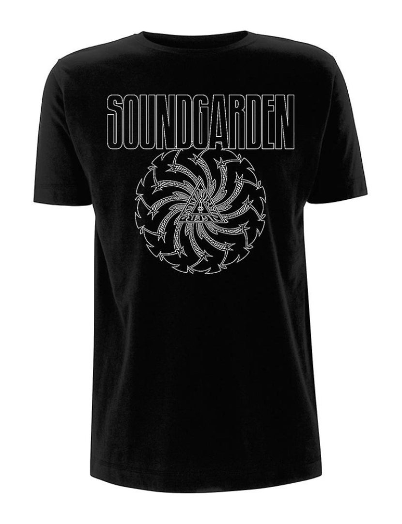 Rockinstone - T-shirt Dedo do motor da lâmina preta Soundgarden