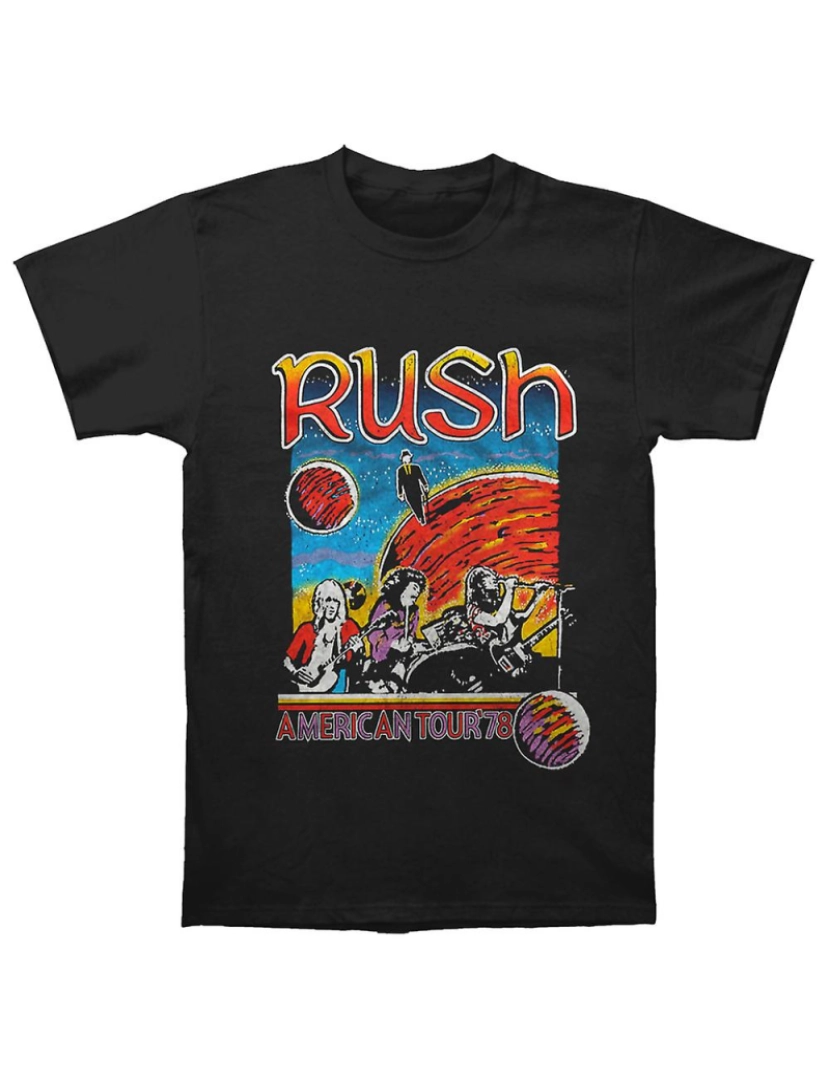 imagem de T-shirt Rush Tour pelos EUA 19781