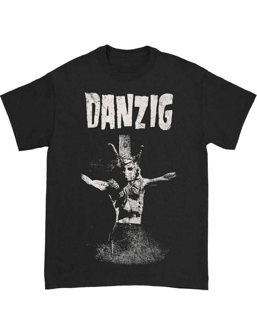 Rockinstone - T-shirt Danzig Skullman na cruz