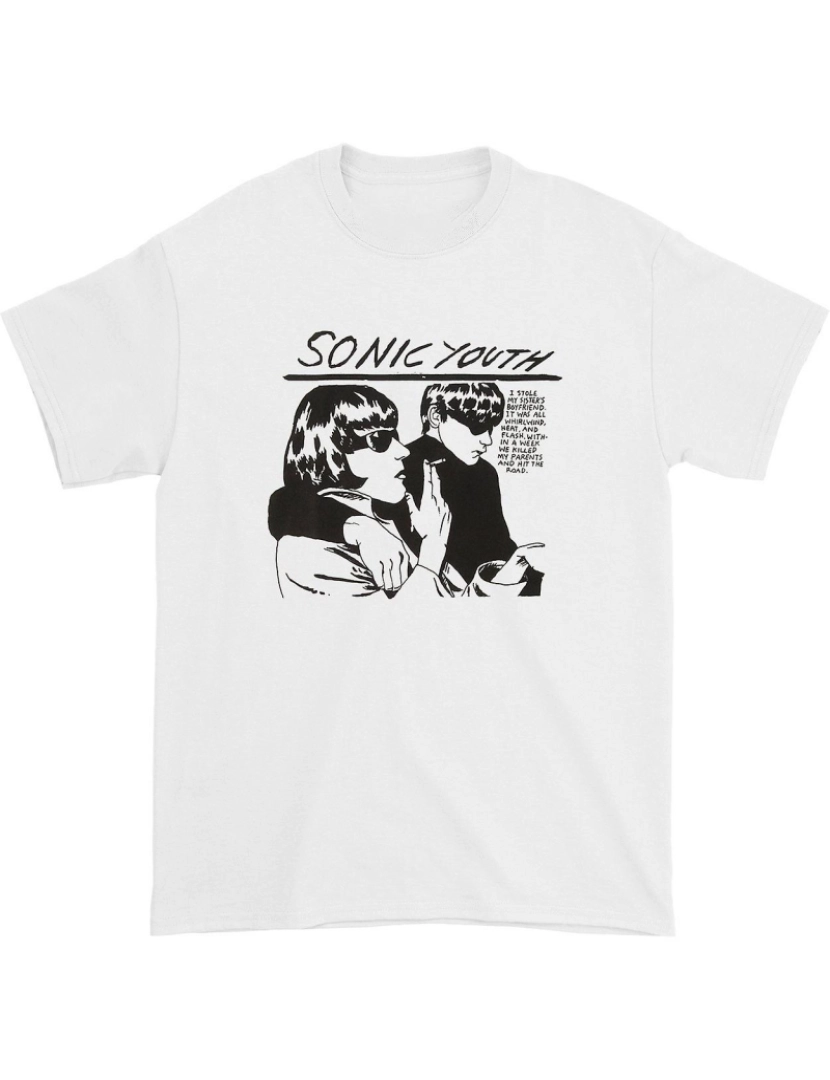 Rockinstone - T-shirt Sonic Youth Gosma Branca