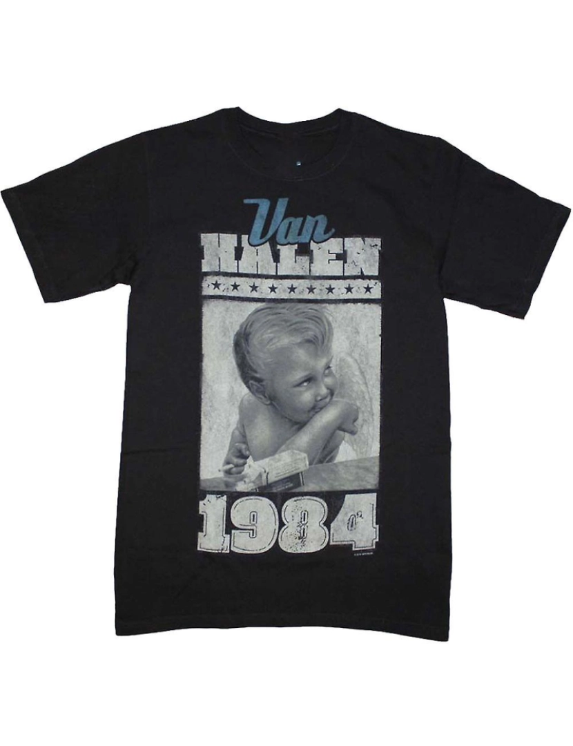 Rockinstone - T-shirt Esboço do Van Halen de 1984