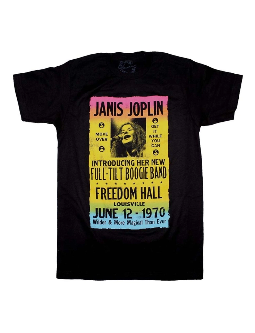 Rockinstone - T-shirt Pôster Salão da Liberdade de Janis Joplin Janis Joplin