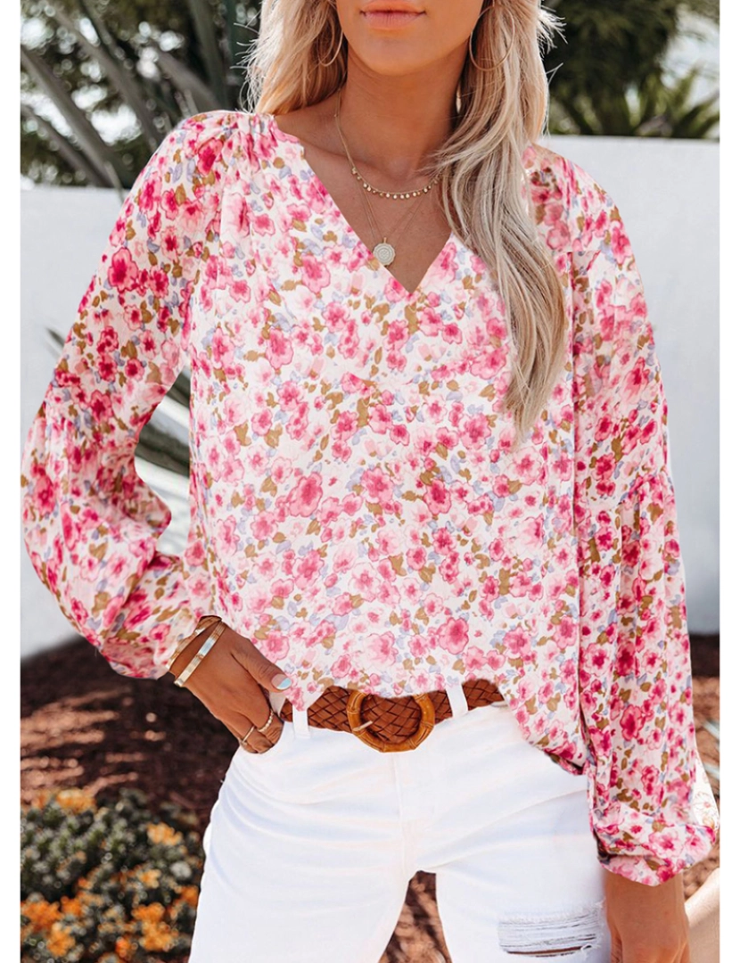 Emma Way - Camisa de Senhora Rosa