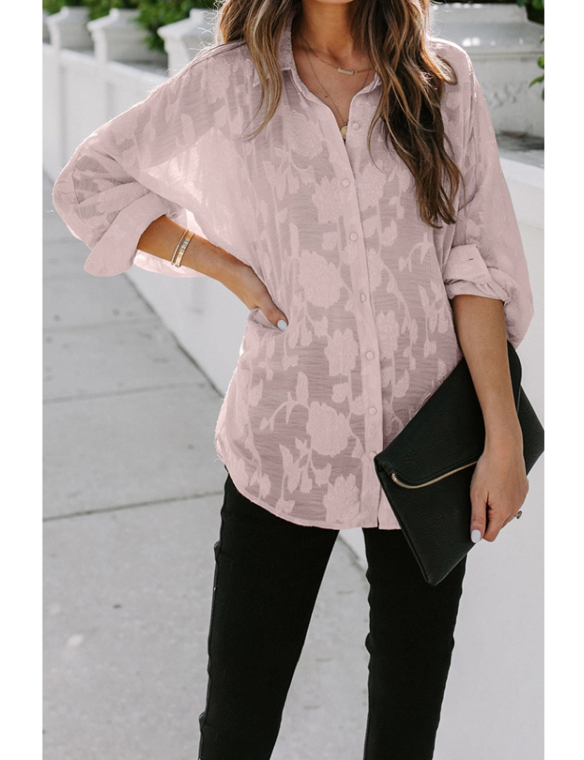 Emma Way - Camisa de Senhora Rosa